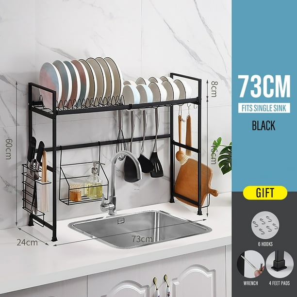 Sink Dish Drying Rack Drainer Shelf Stainless Kitchen Cutlery Holder Adjustable Sink Dish Drying Rack Drainer Shelf Stainless Kitchen Cutlery Holder Adjustable
